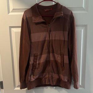 Puma Chocolate Brown Striped Jacket